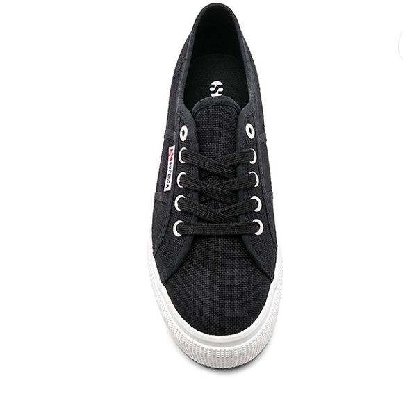 2790 Platform Sneaker in Black & White Sole - Picture 2 of 5